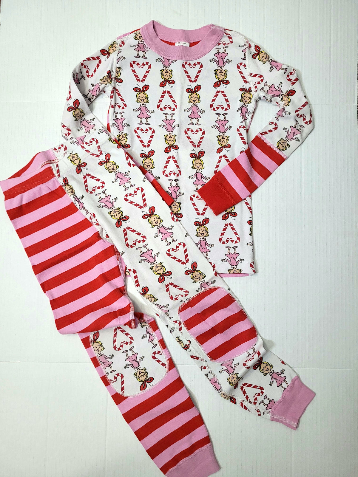 #164 Hanna Andersson Dr. Seuss Cindy Lou Who Pajamas Girls 120 (6-7)