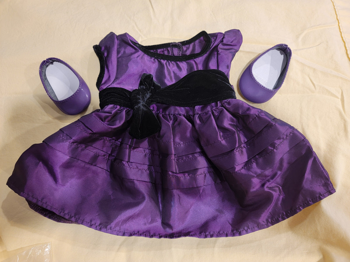 Seller #18 American Girl Bitty Baby Pretty in Purple Dress with Shoes