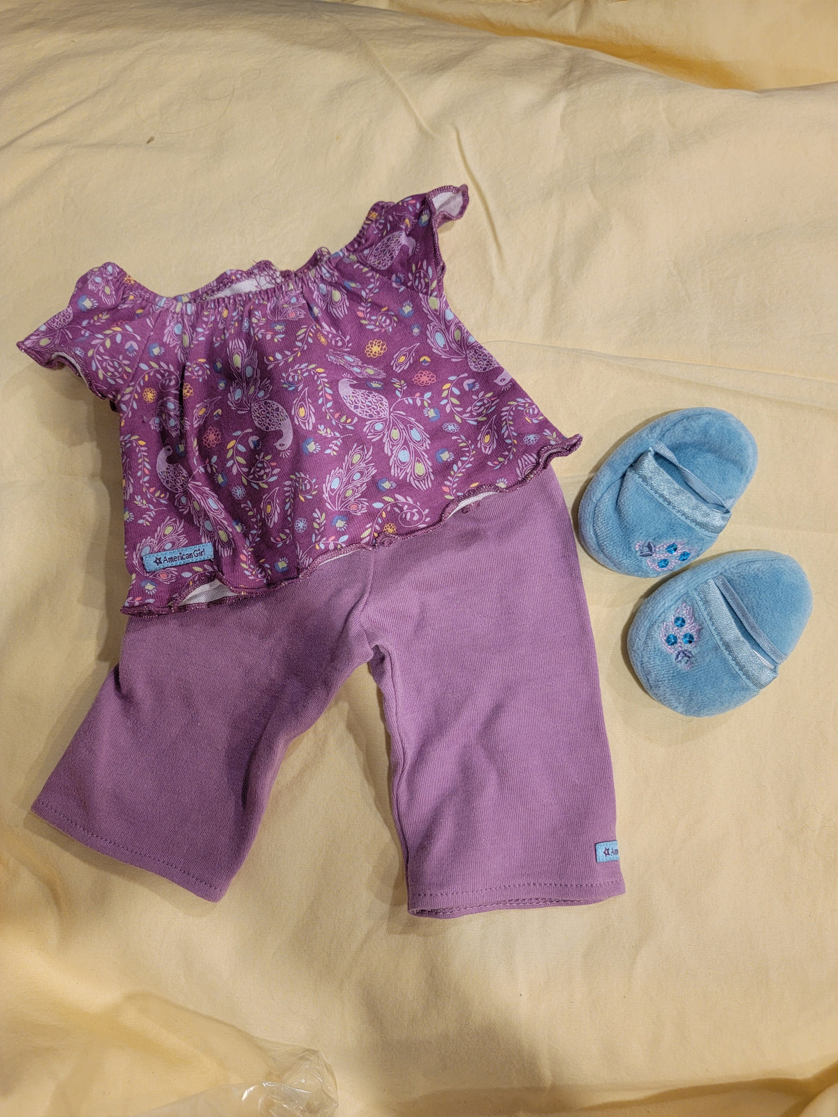 Seller #18 American Girl Peacock Pajamas with Slippers