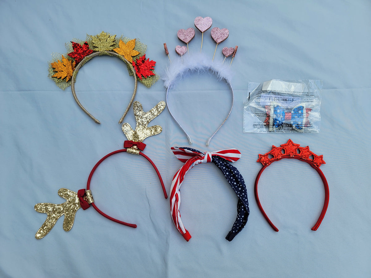 Seller #18 LOT of Holiday Headbands and Hair Barrette