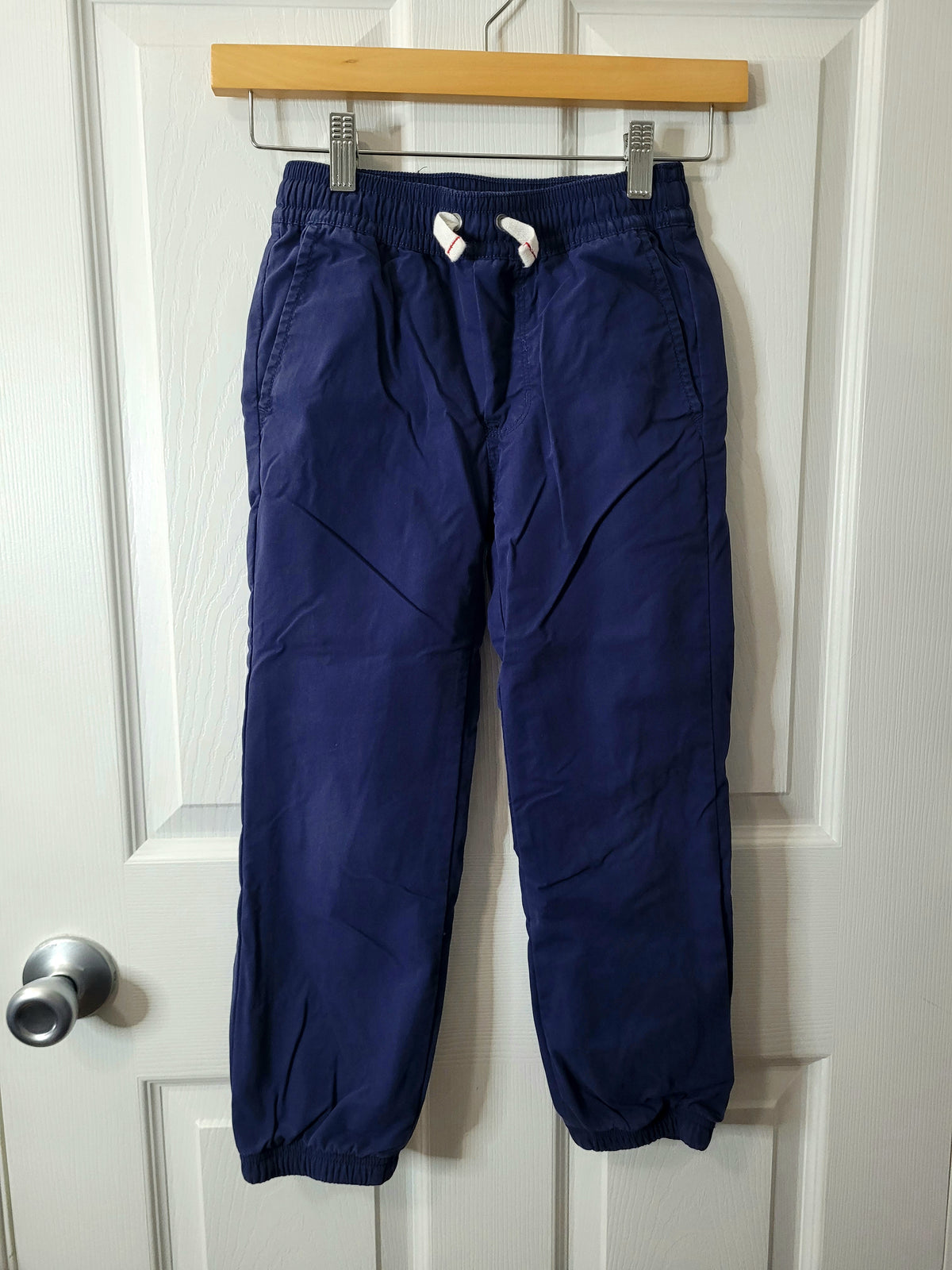 #164 Hanna Andersson Lined Navy Blue Pants Boys 120 (6-7)
