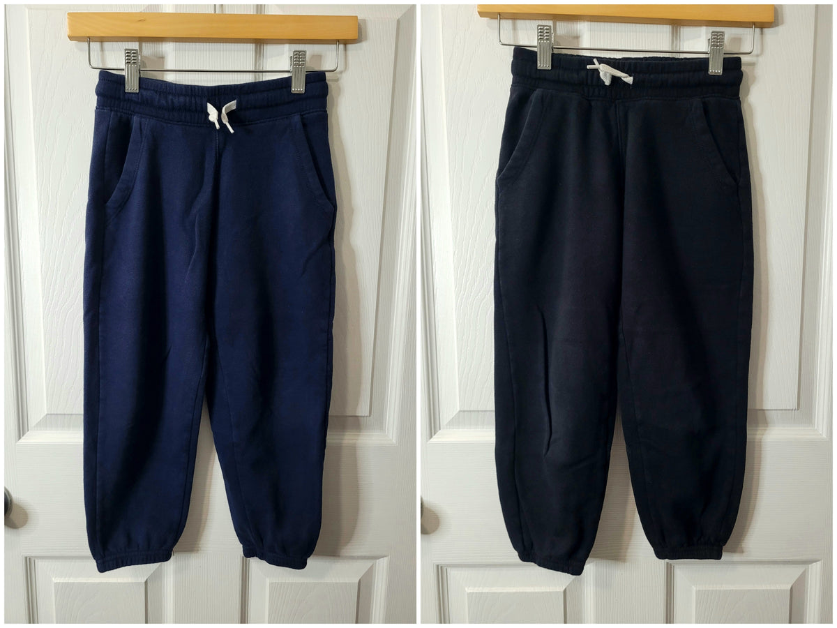 #164 Old Navy Blue and Black Sweatpants (2) Boys S (6-7)