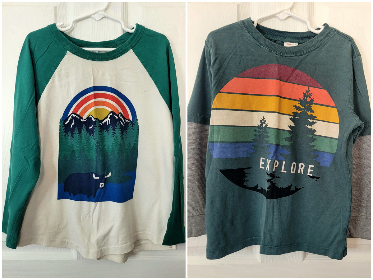 #164 Hanna Andersson Long-Sleeve Tops (2) Boys 120 (6-7)