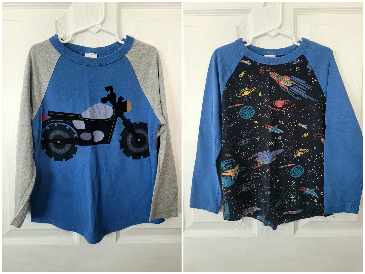 #164 Hanna Andersson Long-Sleeve Tops (2) Boys 120 (6-7)