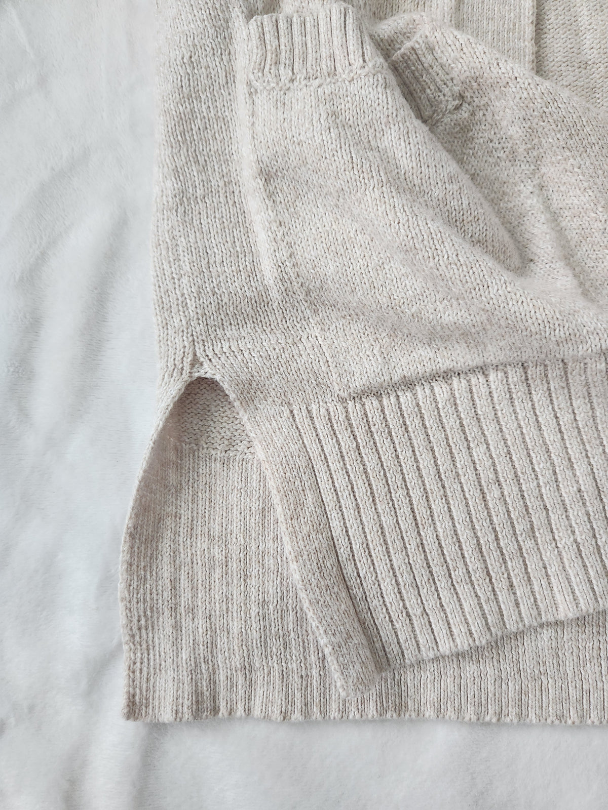#167 Old Navy Kid's Size 8 Light Cream Open-Front Cardigan