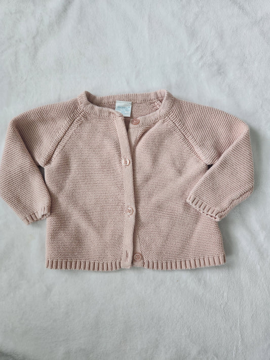 #167 Edgehill Collection 18 Months Light Pink Knit Cardigan Sweater