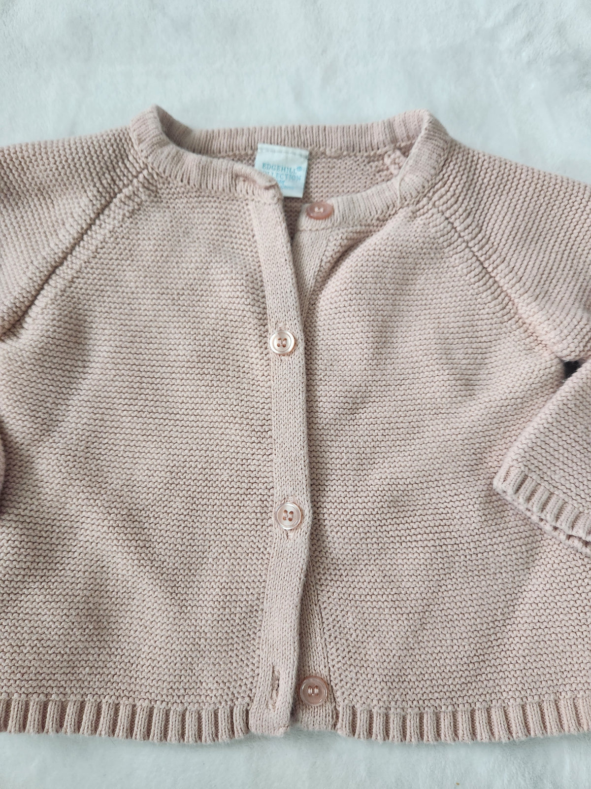 #167 Edgehill Collection 18 Months Light Pink Knit Cardigan Sweater