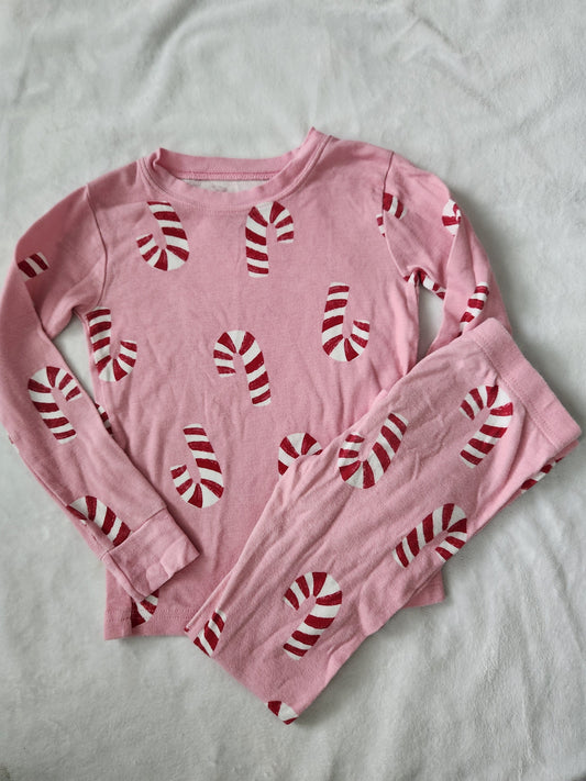 REDUCED! #167 Carter's 5T Pink Candy Cane Print Pajama Set