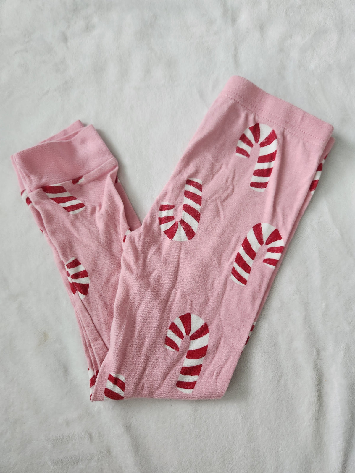 #167 Carter's 5T Pink Candy Cane Print Pajama Set