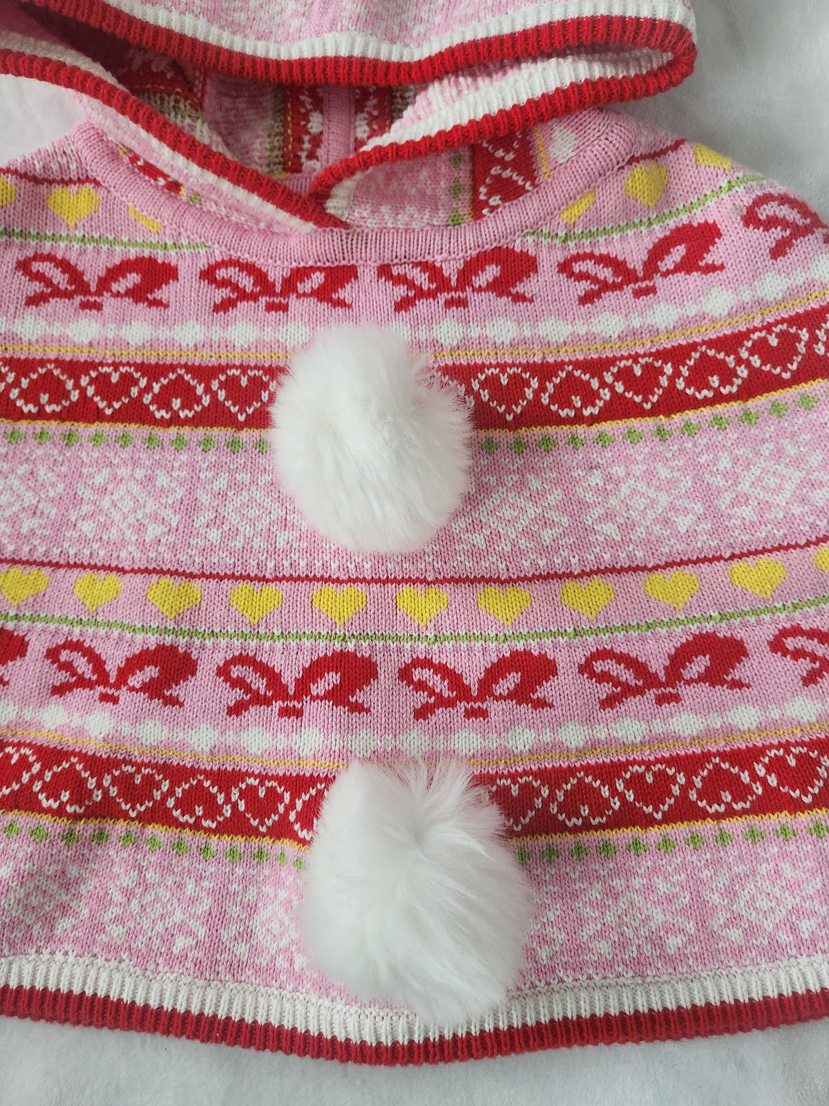 #167 HTF Hanna Andersson 4T The Grinch Cindy Lou Who Sweater Poncho Cape