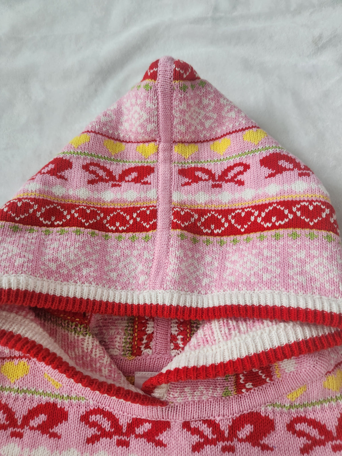 #167 HTF Hanna Andersson 4T The Grinch Cindy Lou Who Sweater Poncho Cape