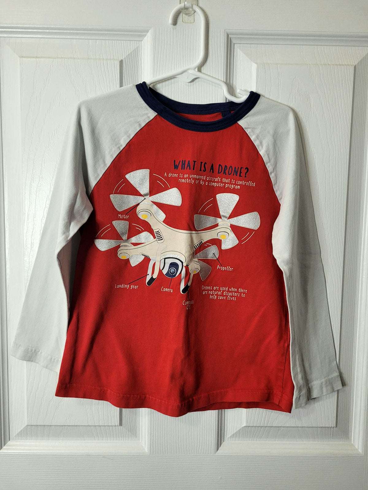 #164 Boden Drone Long-Sleeve Top Boys 6-7Y
