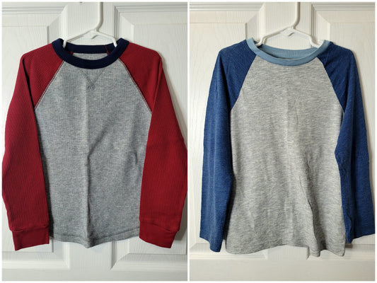 #164 *REDUCED* Old Navy Raglan Long-Sleeve Tops (2) Boys S (6/7)