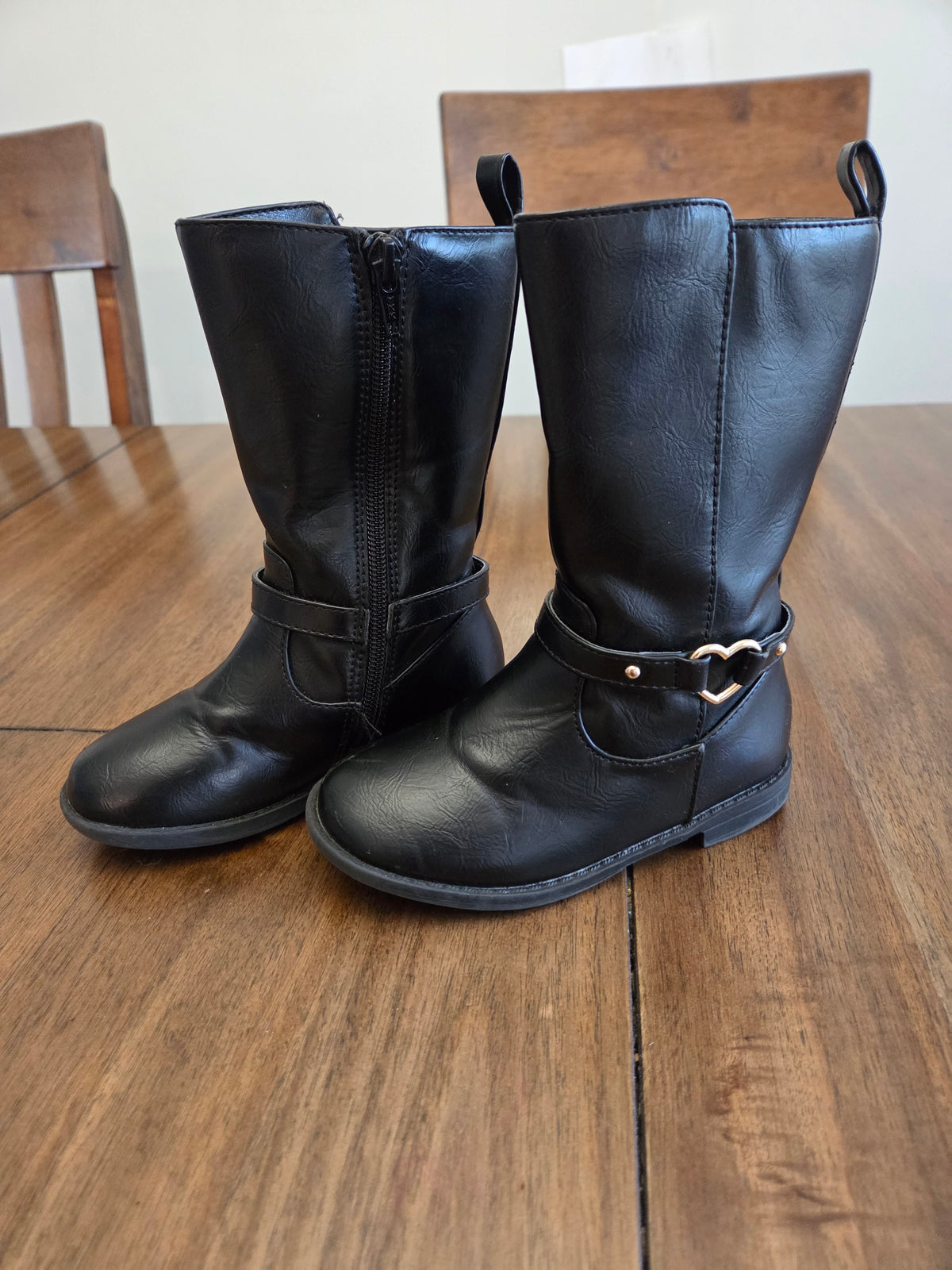Seller 188 Girls black knee high boots size 9
