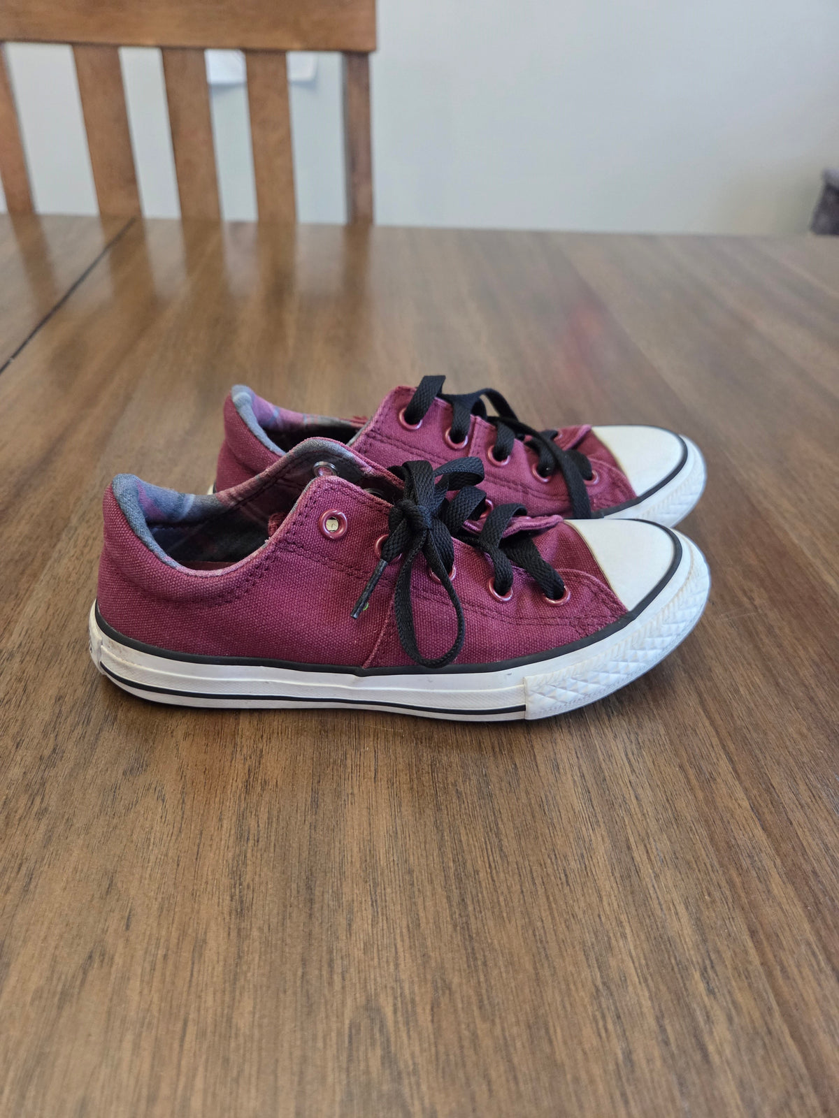 Seller 188 boys maroon converse shoes size 13