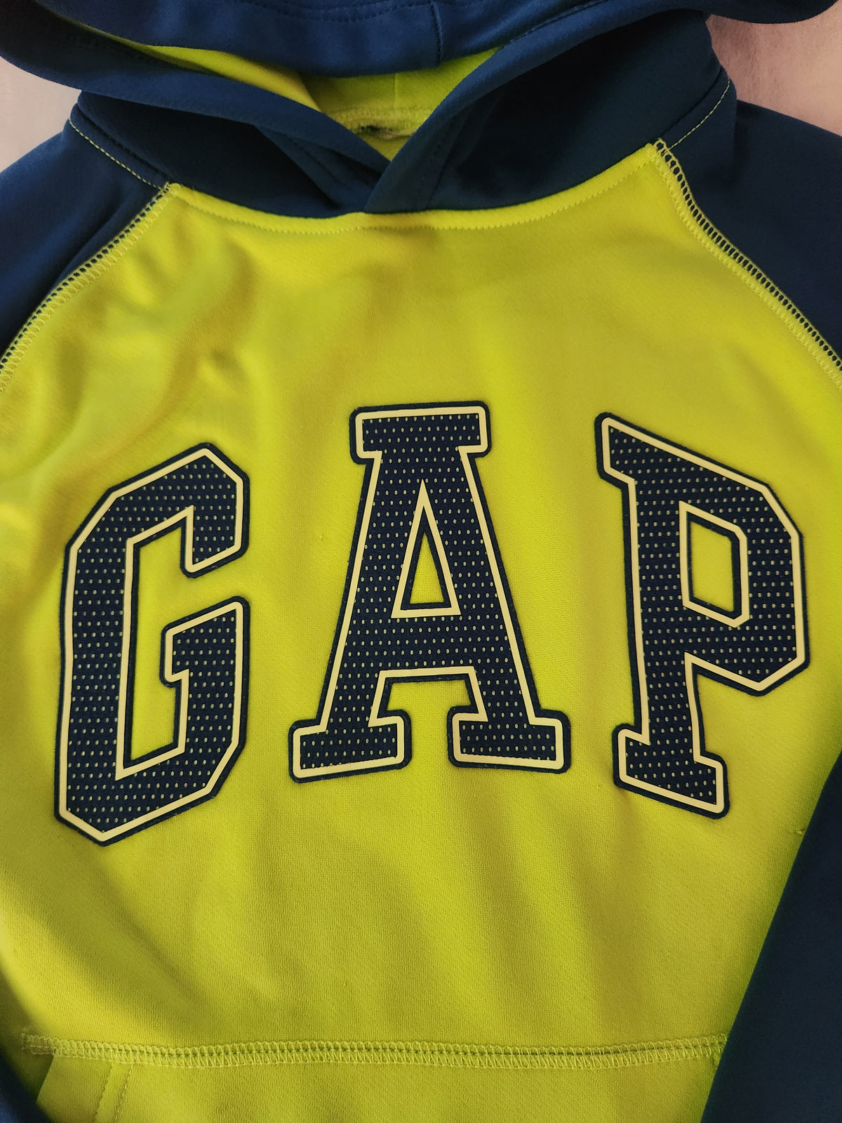 #167 GAP Kids 7/8 Neon Hooded Pullover Sweatshirt
