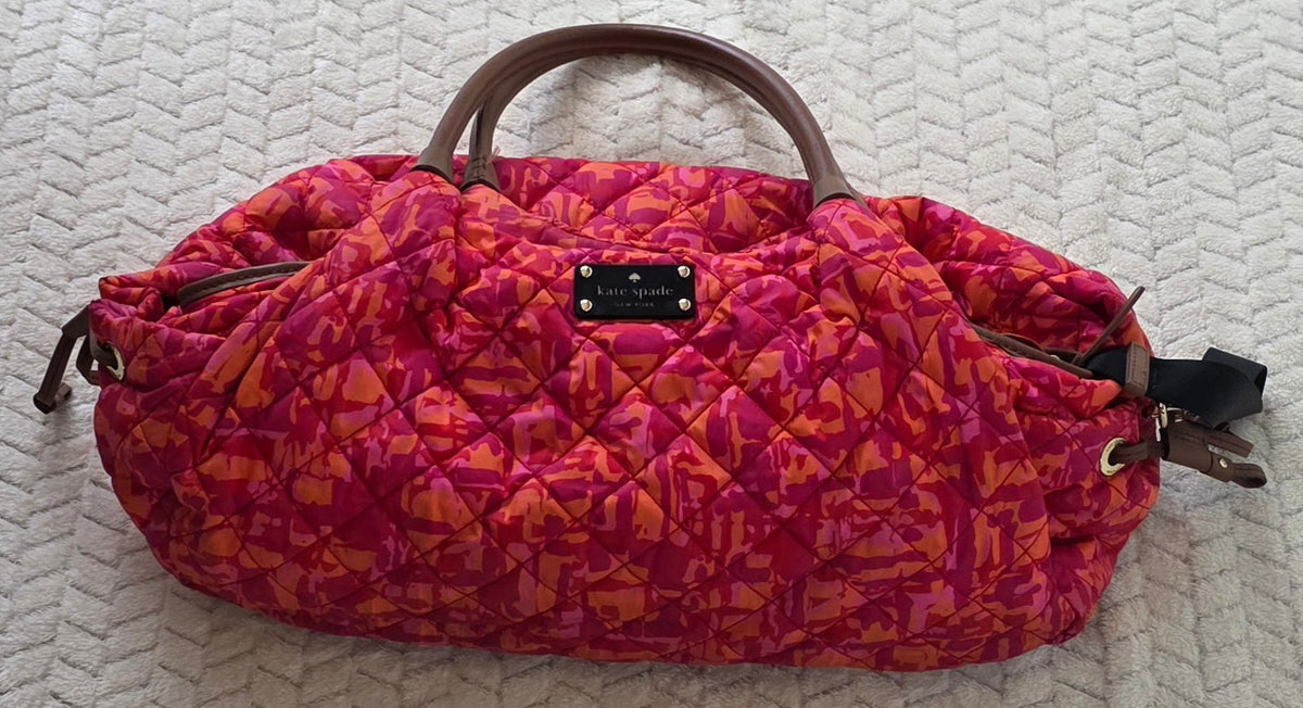 #190 Kate Spade Pink Diaper Bag with Changing Pad