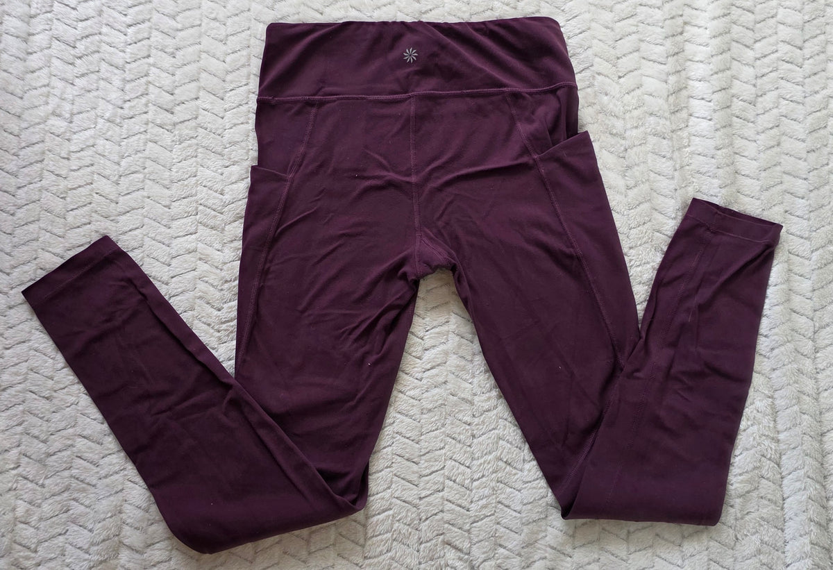 #190 Girls X-Large (XL 14) Athleta Girl Maroon Leggings