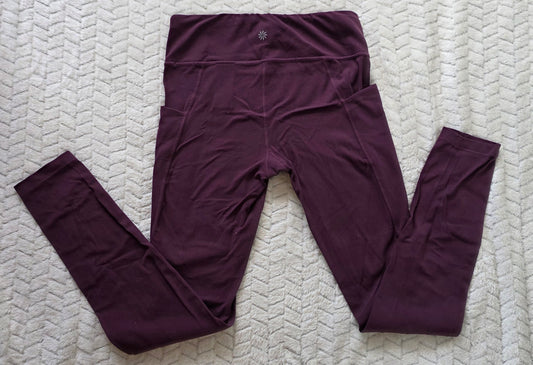 #190 Girls X-Large (XL 14) Athleta Girl Maroon Leggings
