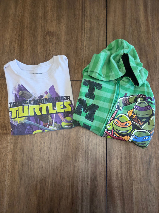 Seller 188 REDUCED Boys Ninja turtle top and zip up size 7