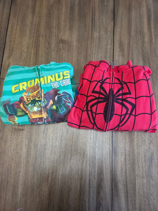 Seller 188 REDUCED Boys 7/8 Spiderman and Lego zip up
