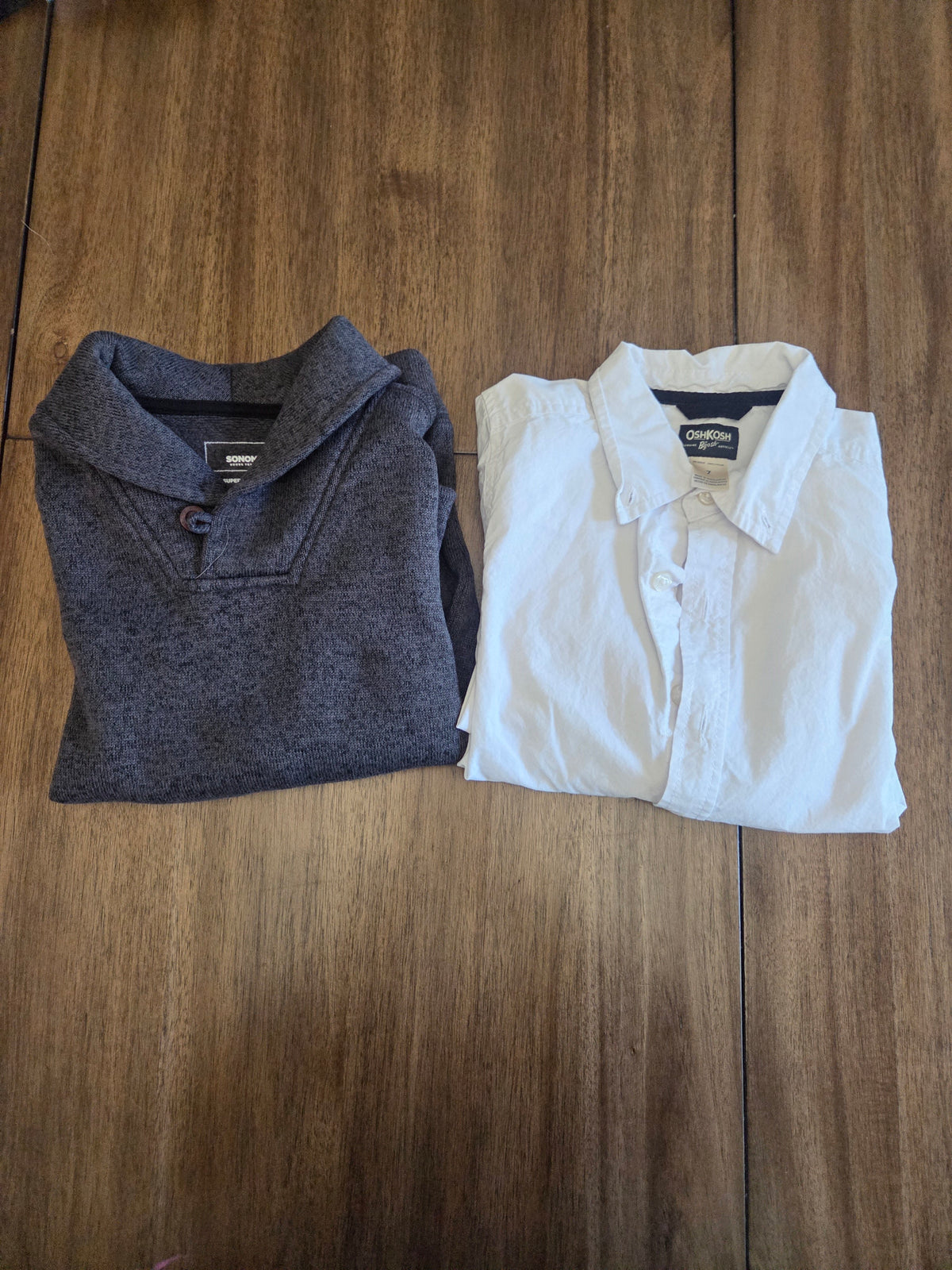 Seller 188 Boys Fleece sweater and button up size 7