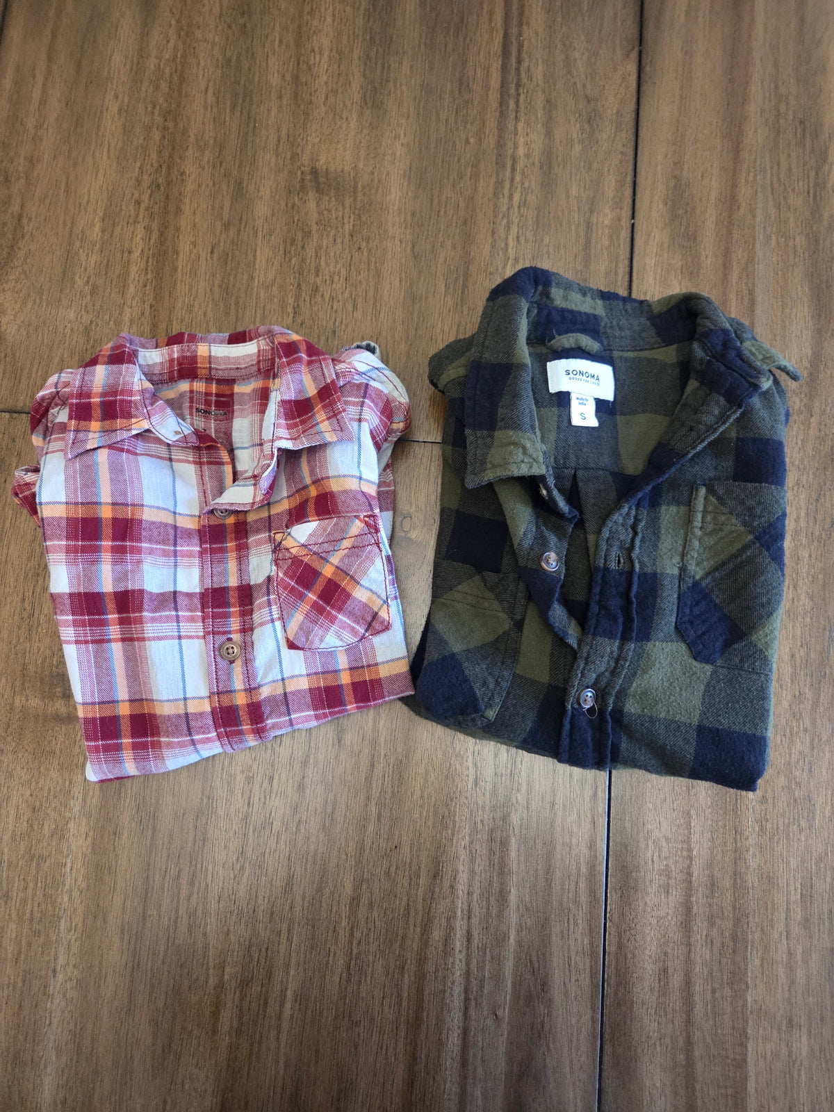 Seller 188 boys sonoma thick flannel button up size 7
