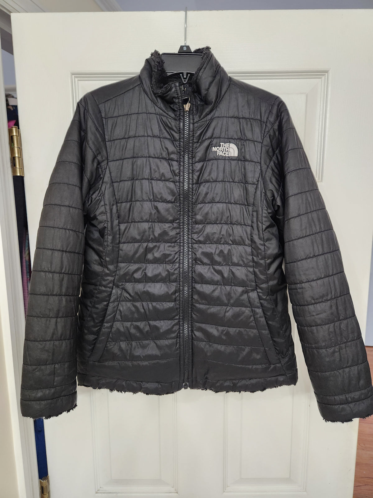#167 The North Face Size 14/16 Reversible Mossbud Swirl Jacket