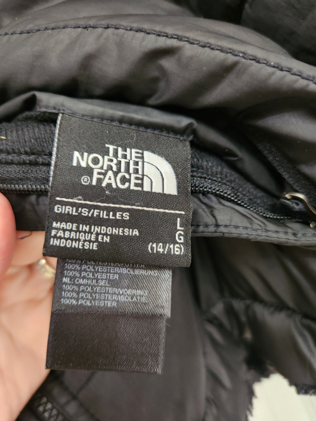 #167 The North Face Size 14/16 Reversible Mossbud Swirl Jacket