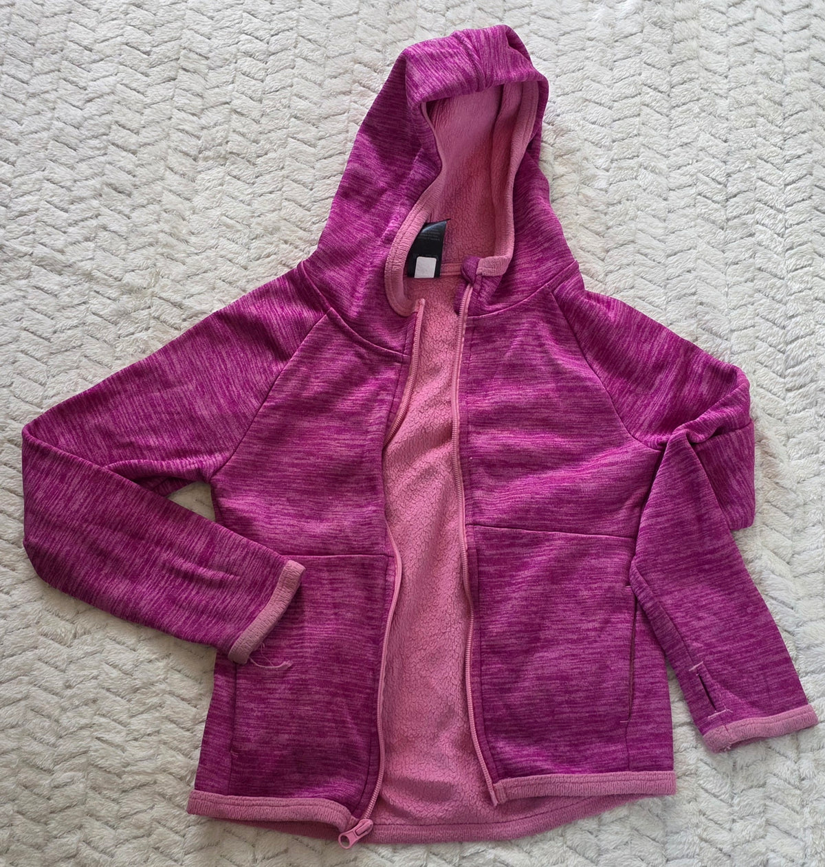 #190 Girls S (6/6x) Champion Pink Zip Up Hoodie