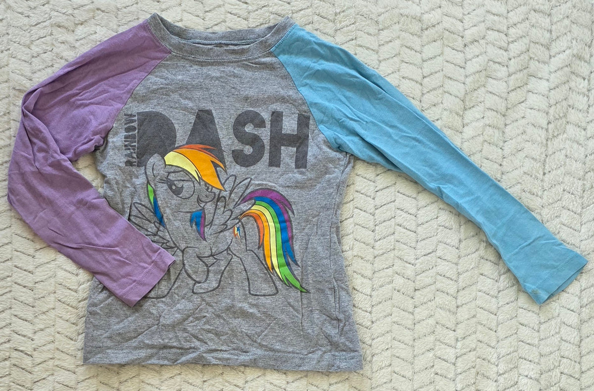 #190 Girls S (6/6x) My Little Pony Rainbow Dash Long-sleeved T-shirt