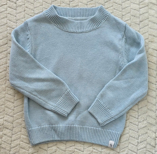 #190 Girls 2/3T Love & Grow Light Blue Knit Sweater NWOT (1 of 2)