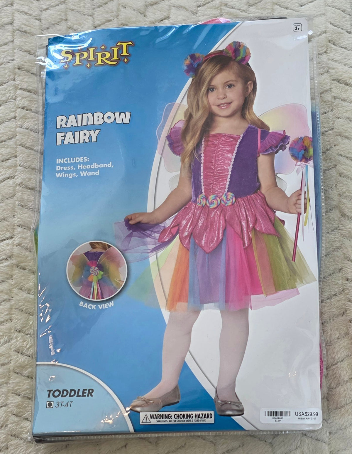 #190 Girls 3–4T Spirit Rainbow Fairy Costume