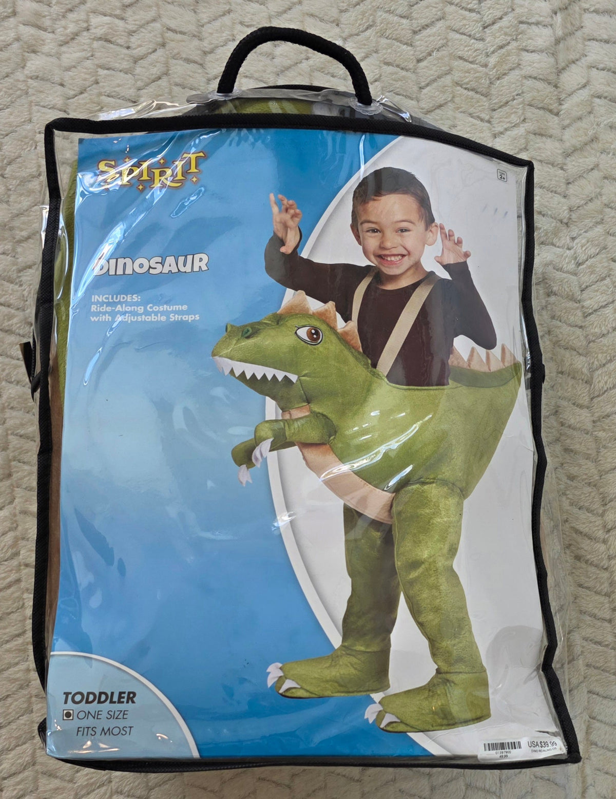 #190 Toddler One‑Size Spirit Dinosaur Ride‑Along Costume