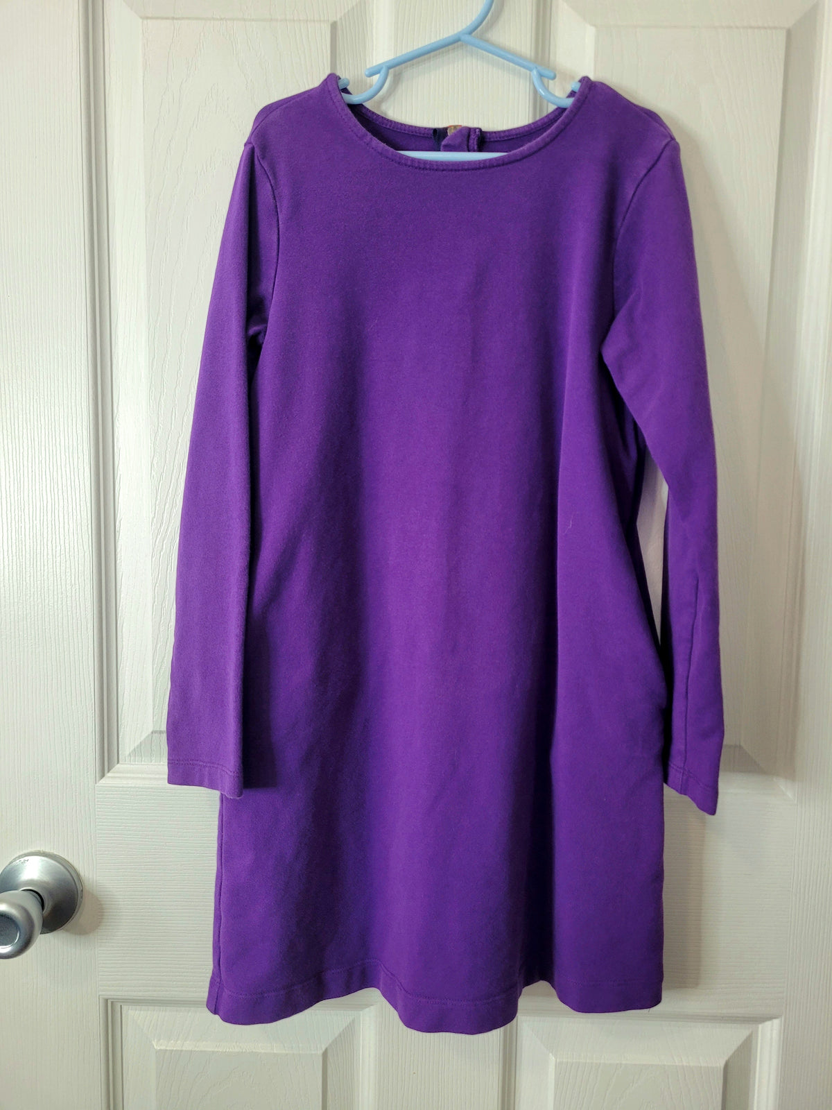 #164 Primary Plum Shift Dress Girls 8-9Y