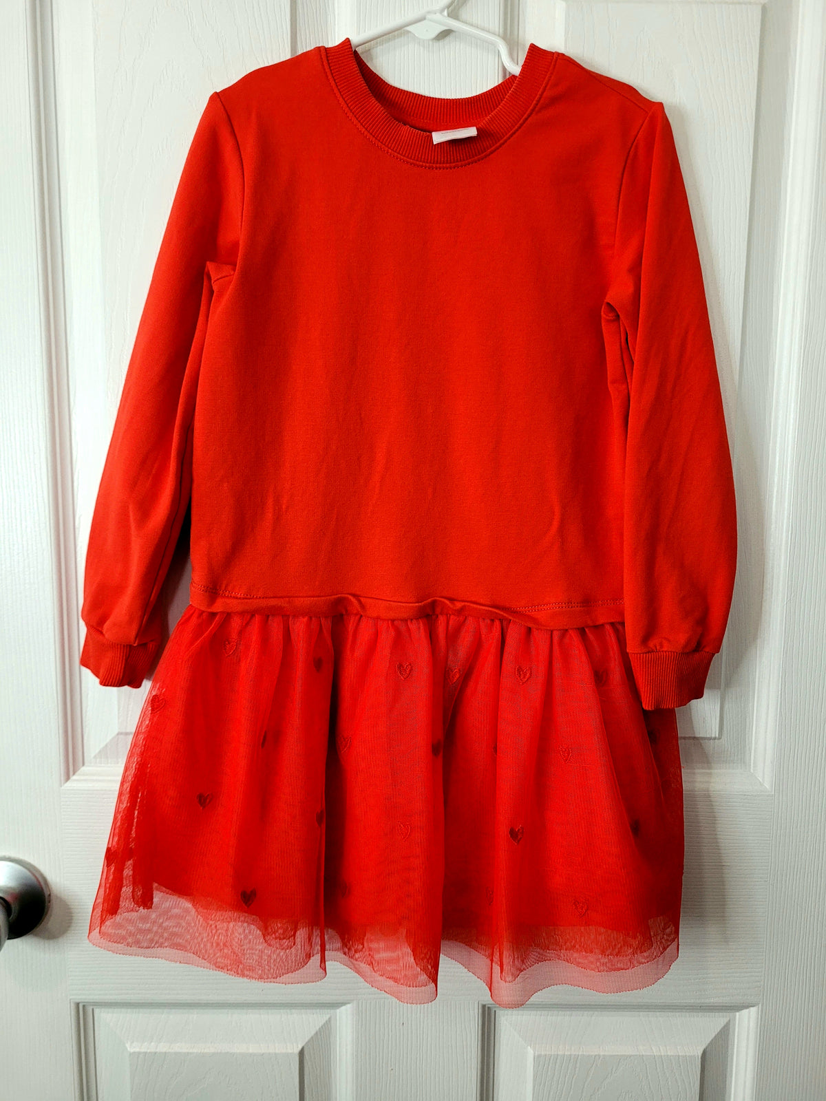 #164 Hanna Andersson Heart Tulle Dress Girls 110/5