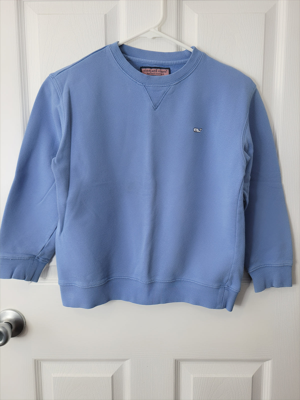 #164 Vineyard Vines Periwinkle Crewneck Girls M (12-14)