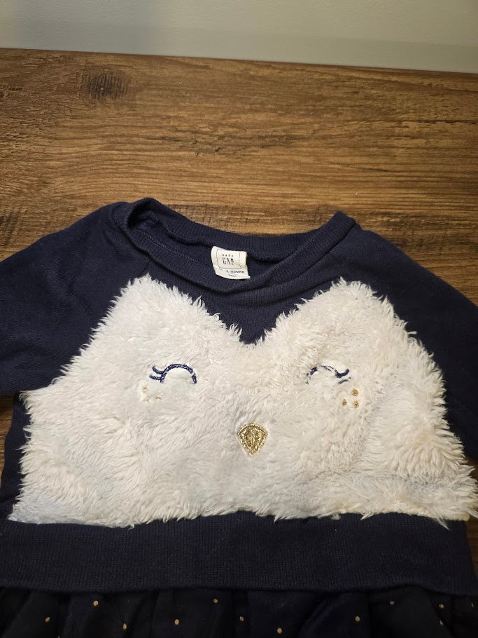 #131 Gap baby penguin dress sz 12-18M