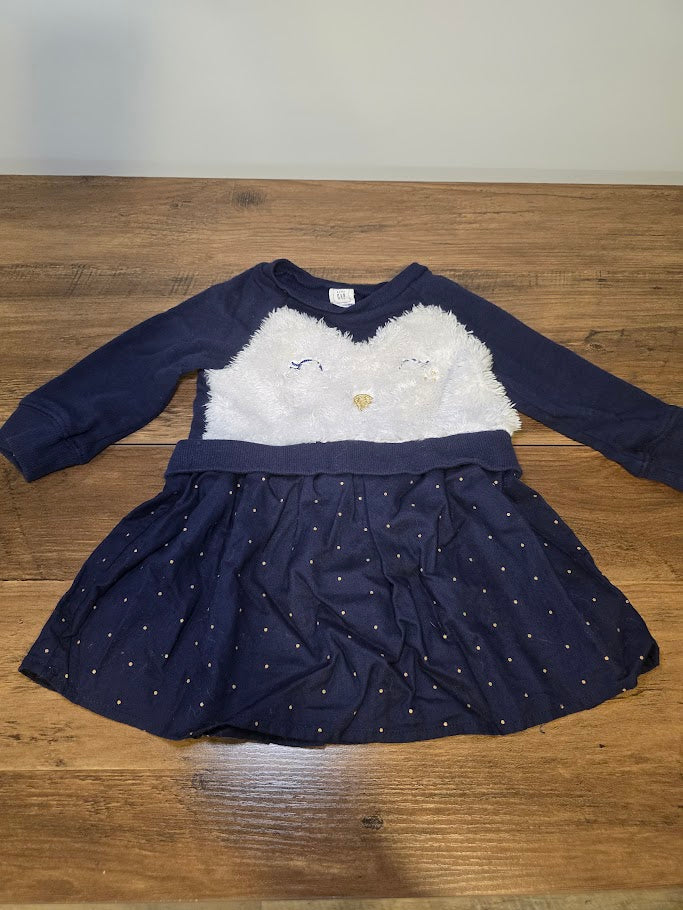 #131 Gap baby penguin dress sz 12-18M