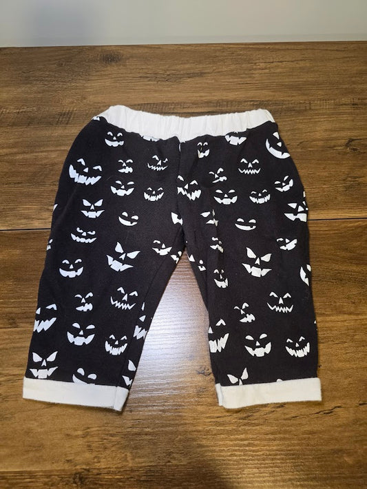 #131 Halloween jack-o-latern pants sz 9-12M