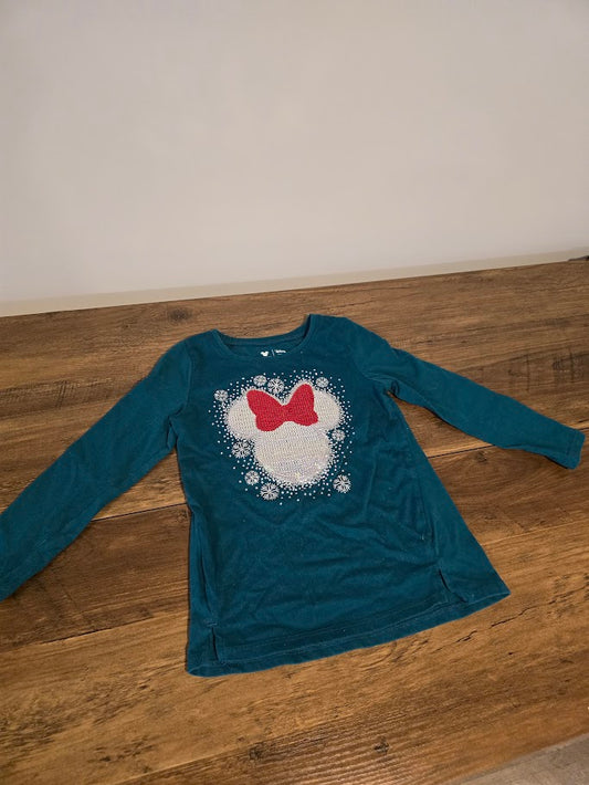 #131 Disney Christmas girls long sleeve shirt sz 4t