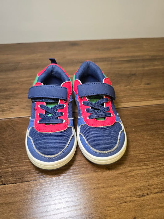 #131 Gymboree boys primary color tennis shoes sz 8