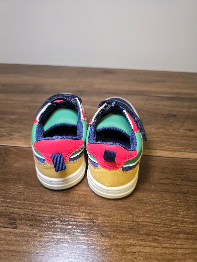 #131 Gymboree boys primary color tennis shoes sz 8