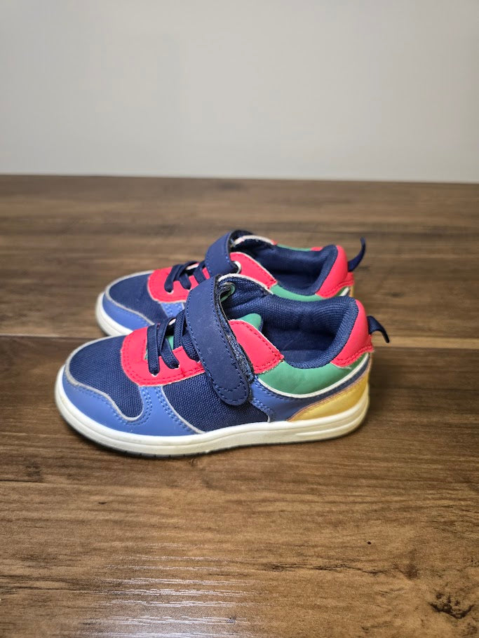 #131 Gymboree boys primary color tennis shoes sz 8