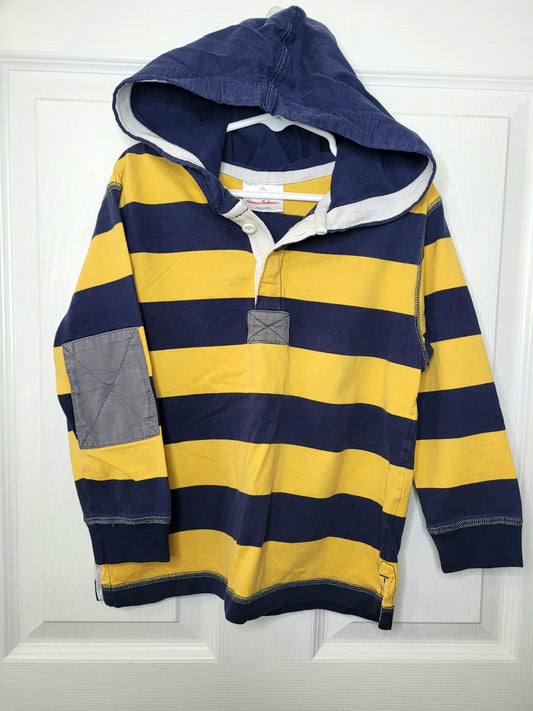#164 Hanna Andersson Hooded Rugby Shirt Boys 110/5