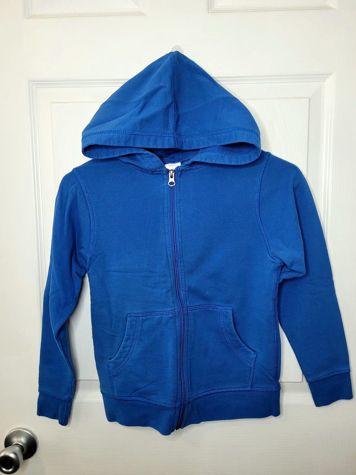 #164 Hanna Andersson Blue Zip-Up Hoodie Boys 130/8