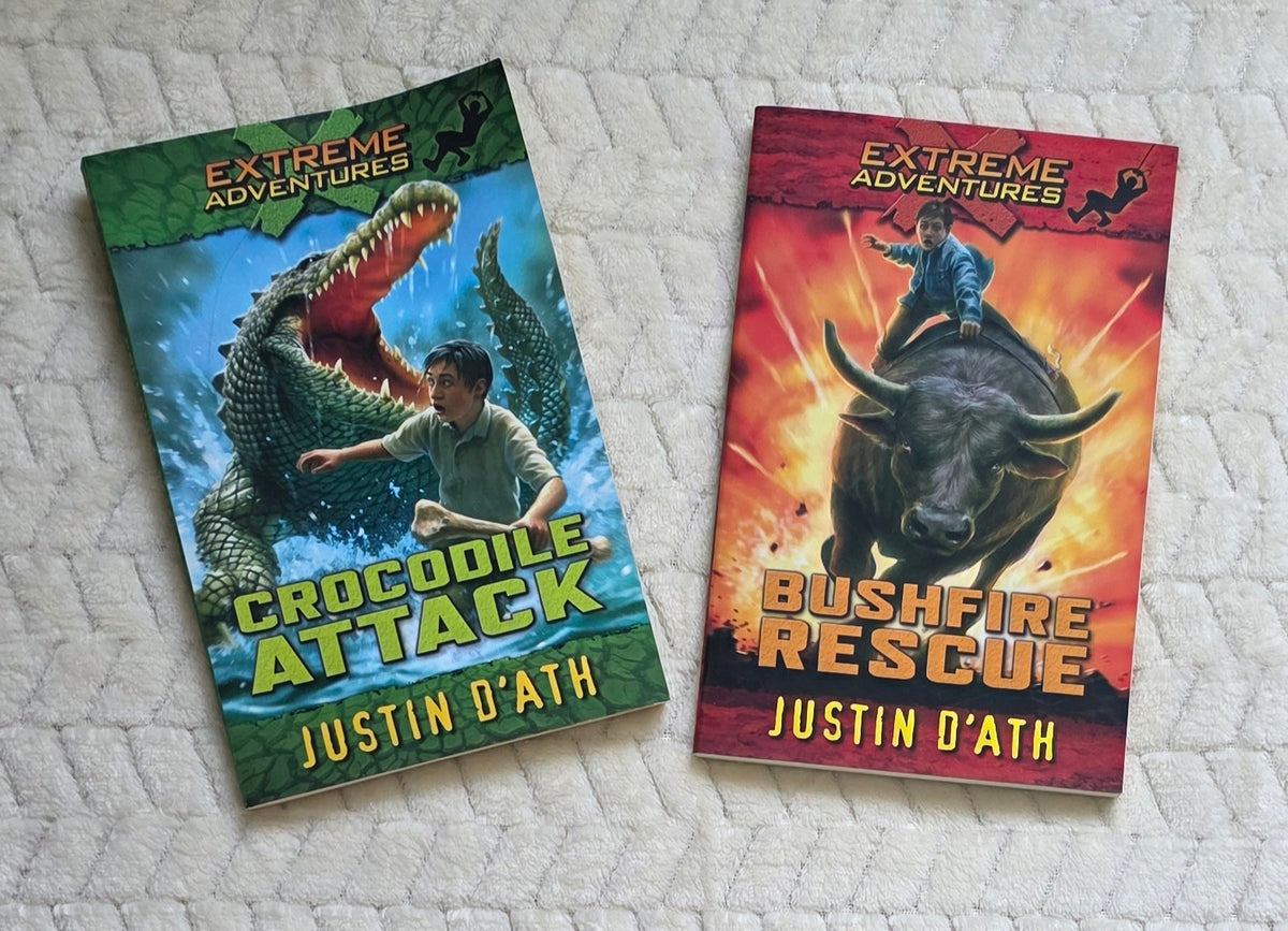 #190 Extreme Adventures Paperback Book Duo – Crocodile Attack & Bushfire Rescue