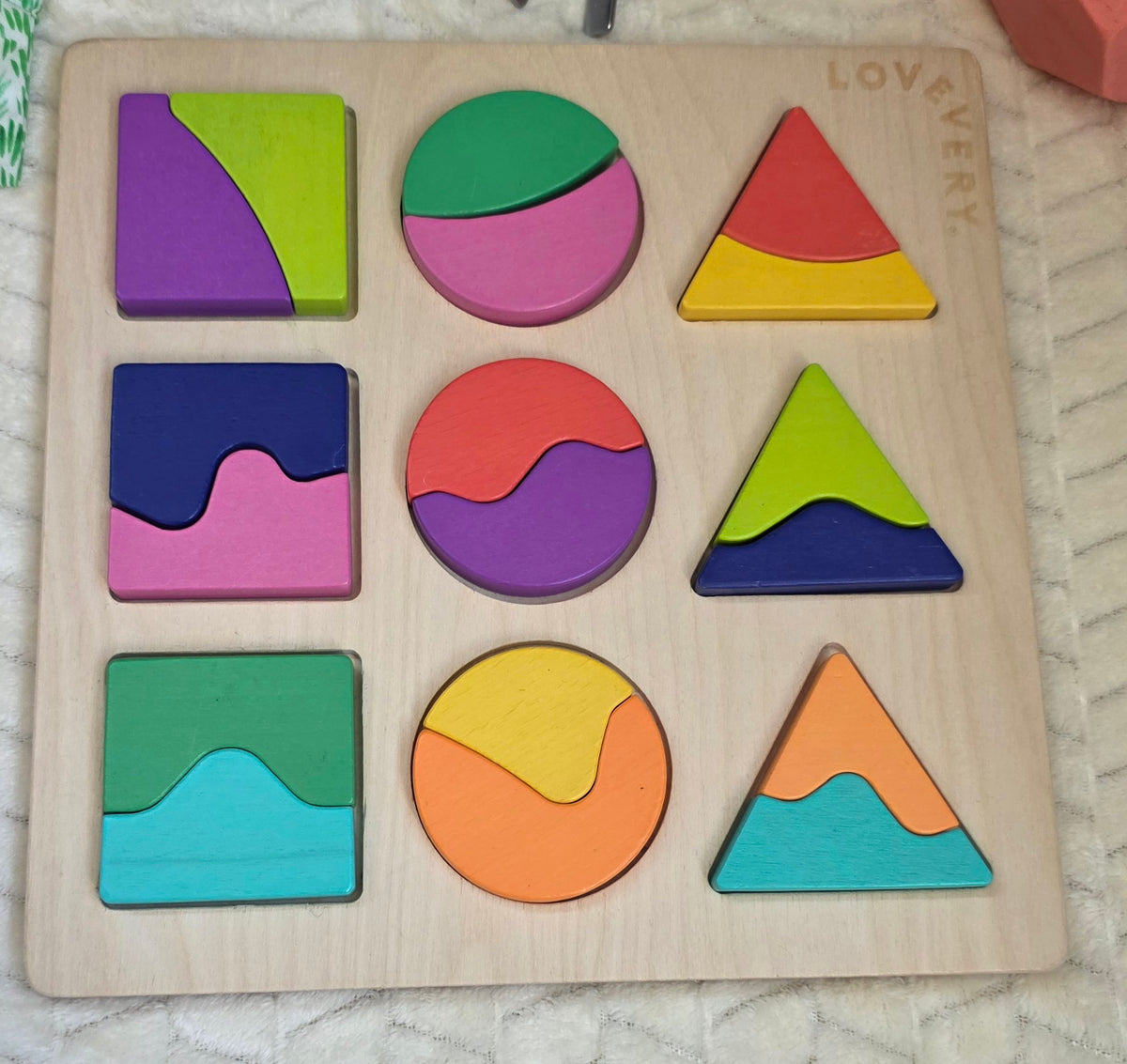 #190 Lovevery Free Spirit Play Kit – Partial Set (Camper + Adventure Set + Puzzle + Boulders)
