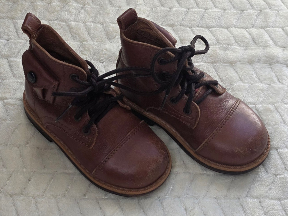 #190 GIrls 23 (7) Toddler Mikoleón Brown Leather Boots (2 of 2)