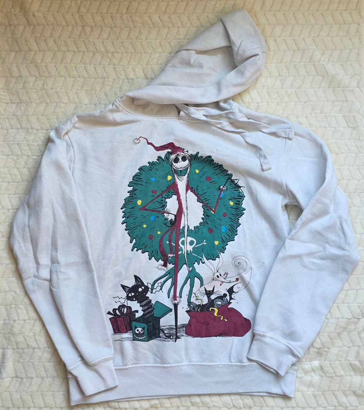 #190 Women’s XS Disney Nightmare Before Christmas Hoodie – Jack Skellington Santa